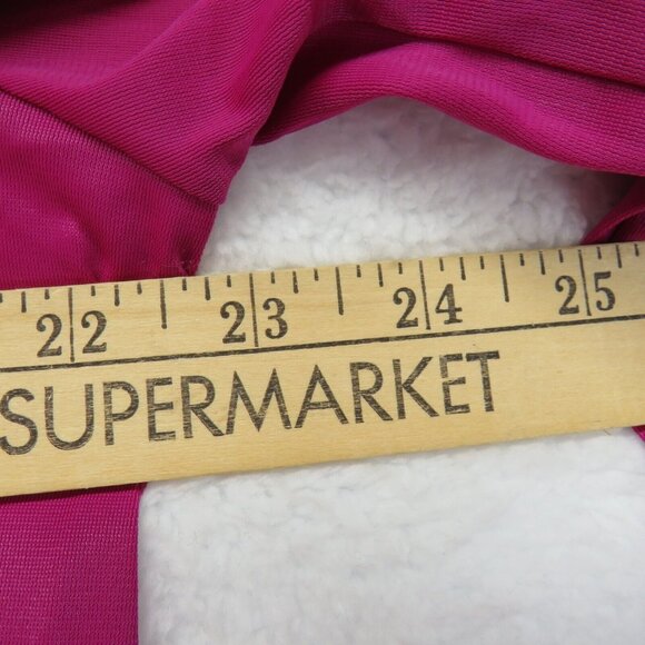 Vanity Fair Robe Womens Size Large Dark Pink Nylon Made in USA Floral Motif - Picture 10 of 11